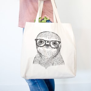 Sidney the Sloth Tote Bag Funny Bag, Book Bag, Grocery Bag image 1