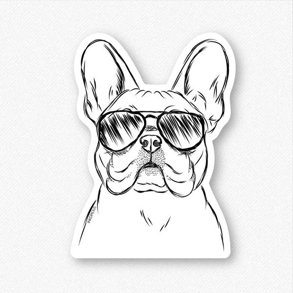 Franco the French Bulldog - Frenchie Decal Sticker, French Bulldog Lover, Gifts For Dog Owner, French Bulldog Decal, Frenchie Gift