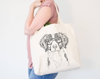 Remi the Brittany Canvas Tote Bag - Gifts For Dog Owner, Brittany Dog, Brittany Spaniel