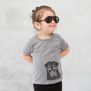 Romeo the Rottweiler - Shirt - Kids Dog Tshirt - Animal Glasses T Shirt