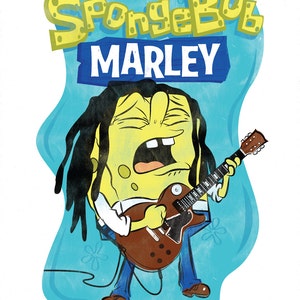 SpongeBob Marley - 13"x19" Art Print