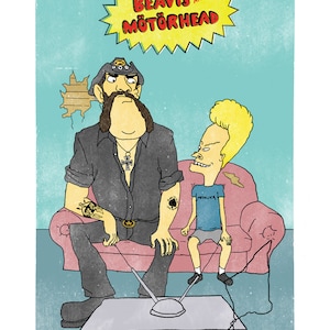 Beavis and Mötörhead - 13"x19" Art Print