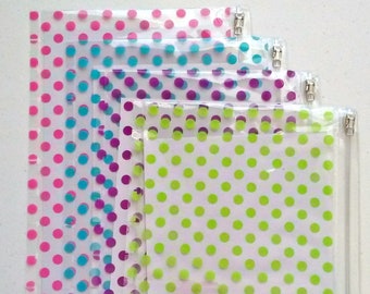 Planner Pouch, Happy Planner Pocket, Planner Supplies, Daily Planner Insert, Planner Folder, Planner Accessory, Polka Dot Planner Zip Pouch