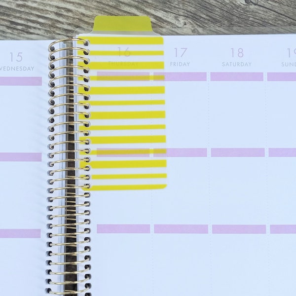 4:1 Spiral Planner Bookmark, Planner Insert, Notebook Bookmark, Daily Planner Insert, Page Marker, Snap-in Tabbed Bookmark, Spiral Bookmark