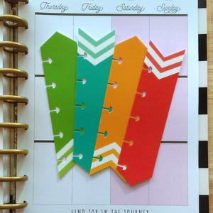 Arrow Planner Bookmarks: Happy Planner Inserts, Set of 4