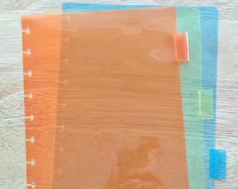 Happy Planner Dividers: Transparent Colored Index Tabs, Set of 3