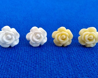 Flower Stud Earrings, Rose Studs, Flower Earrings, Bridesmaid Earrings, Sassy Earrings, Small Stud Earrings, Small Flower Studs
