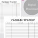 Package Tracker Printable Tracker Sheets Instant Download - Etsy