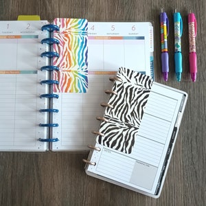 Zebra Print Planner Bookmark: Discbound Page Marker