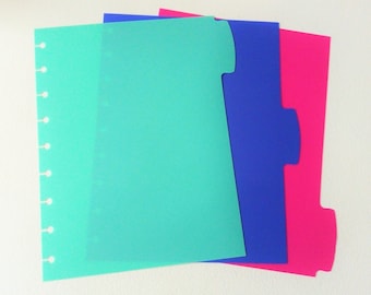 Pastel Plastic Planner Dividers: Classic Happy Planner, Set of 3