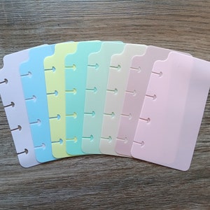 Light Color Disc Planner Bookmark, Pastel Tab Insert, Spiral Bookmark, Daily Planner Insert, Page Marker, Planner Supplies, Snap-in Bookmark