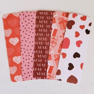 Heart Insert set of 5, Disc Planner Bookmark, Valentines Day Planner Inserts, Page Marker, Disc Planner Heart Bookmarks, Planner Supplies #3