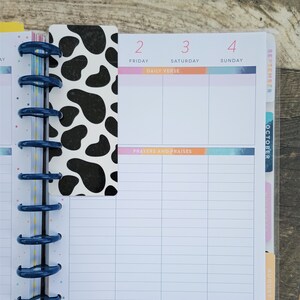 Cow Print Planner Bookmark: Happy Planner Page Marker