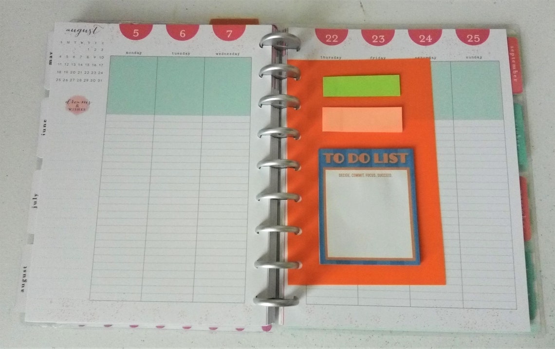Sticky Note Dashboard Planner Dashboard Notes Mini Neon Etsy