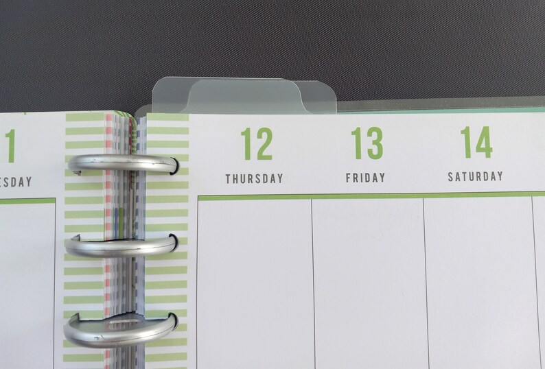 Set of 2 Clear Planner Bookmarks Daily Planner Insert | Etsy