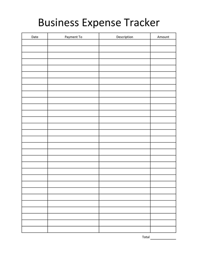 Business Tracker Printables Mileage Tracker Business Expense | Etsy