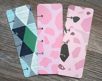 Plastic Print Planner Bookmarks, Cow Bookmark, Happy Planner Insert, Planner Supplies, Terrazzo Insert, Page Marker, Disc Planner Bookmarks