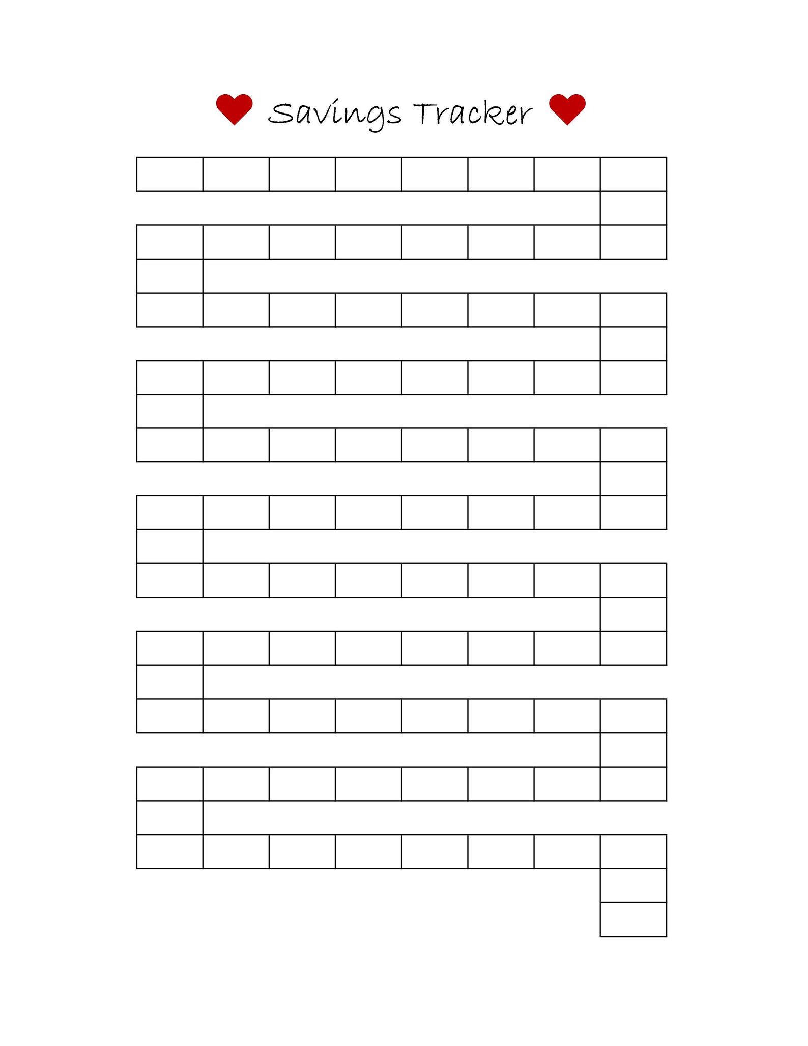 Savings Tracker Printable Tracker Sheets Instant Download Etsy