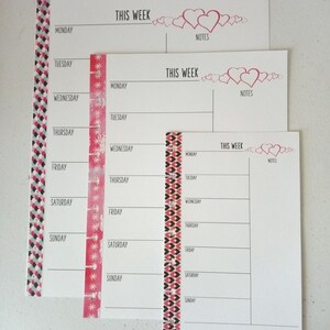 Weekly Tracker, Happy Planner Tracker, Planner Accessory, Weekly ...