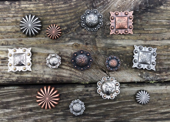 Beautiful Western Style Conchos for Leather and Wood 