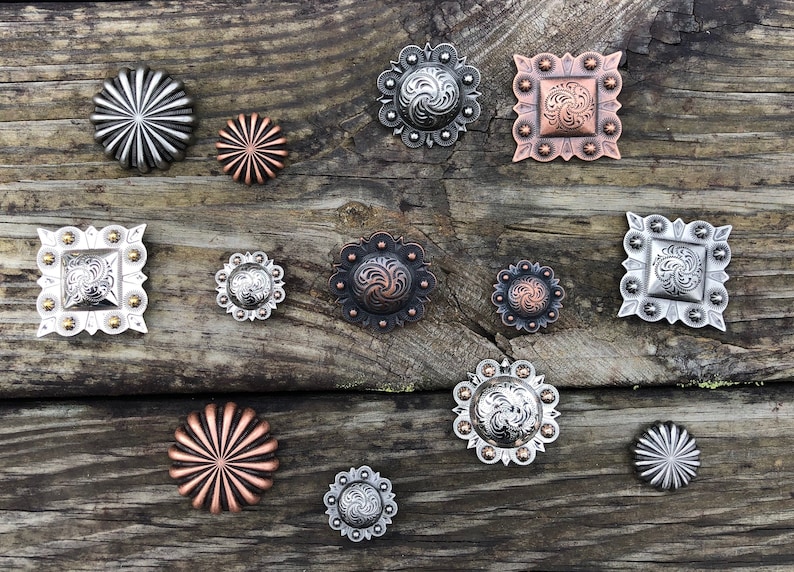 Beautiful Western Style Conchos for Leather and Wood Etsy