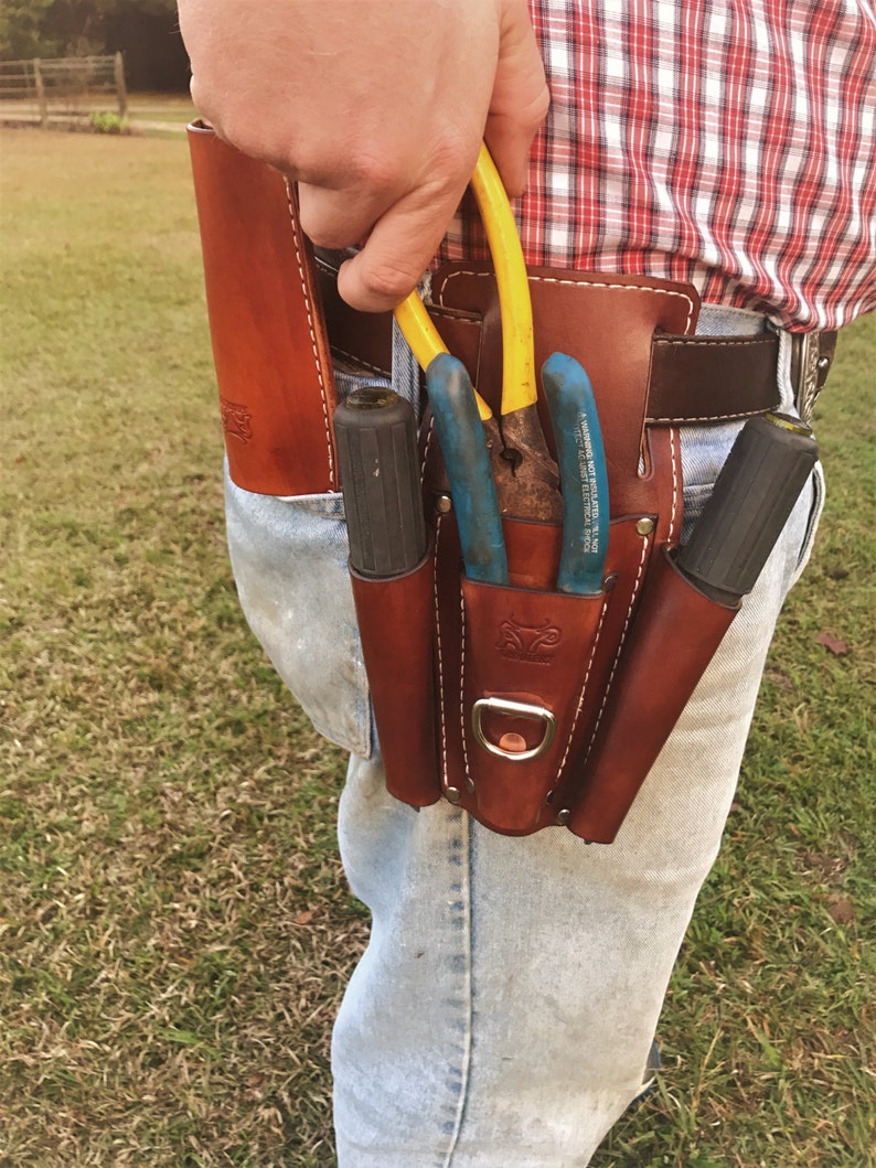 Custom Leather Tool Pouch Heavy Duty 4 Tool Etsy