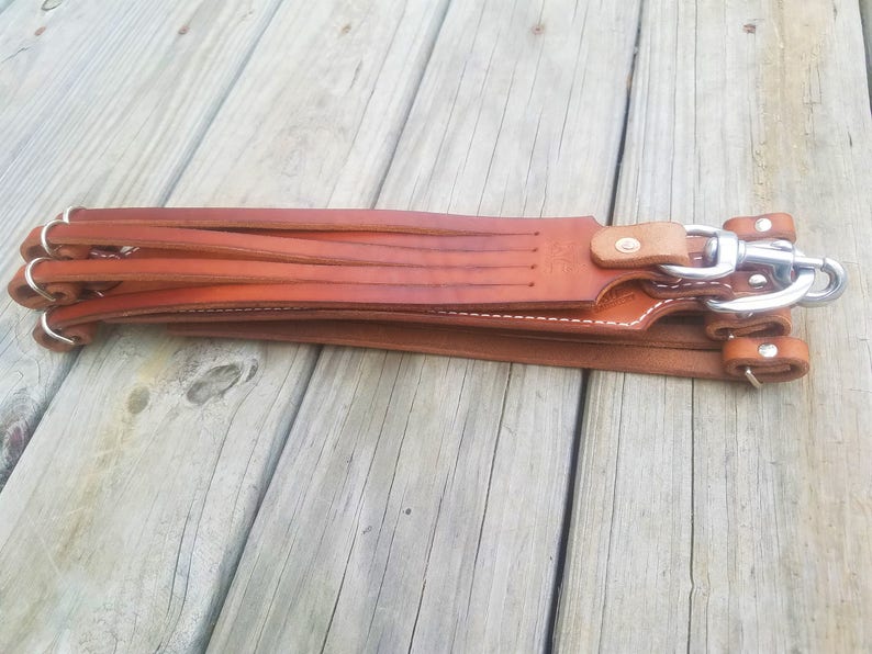 Leather Duck Holder Strap Snaps and Rings Etsy