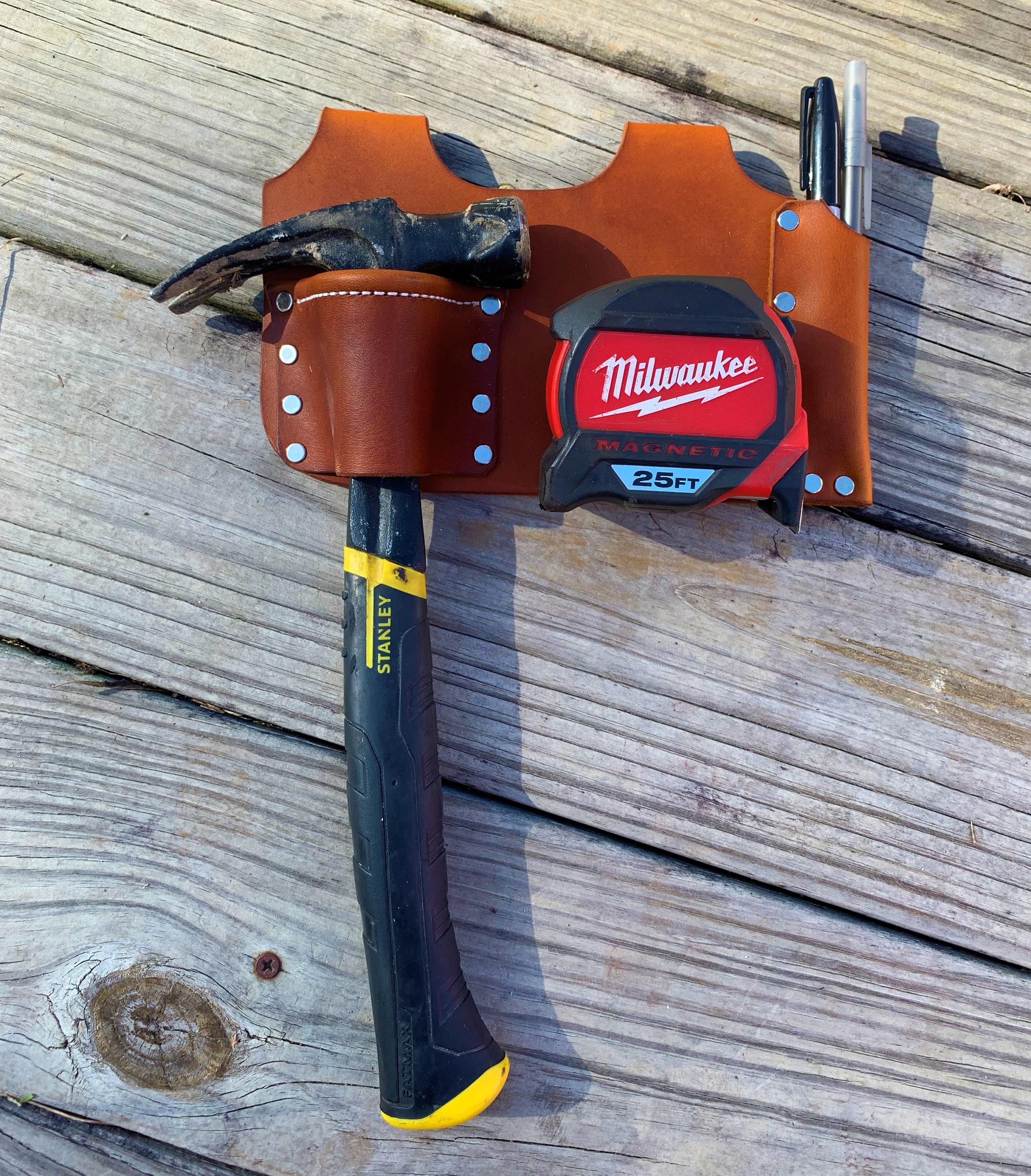 Hammer Holder Tape Measure Holder With Pencil Pouch Heavy Duty Etsy