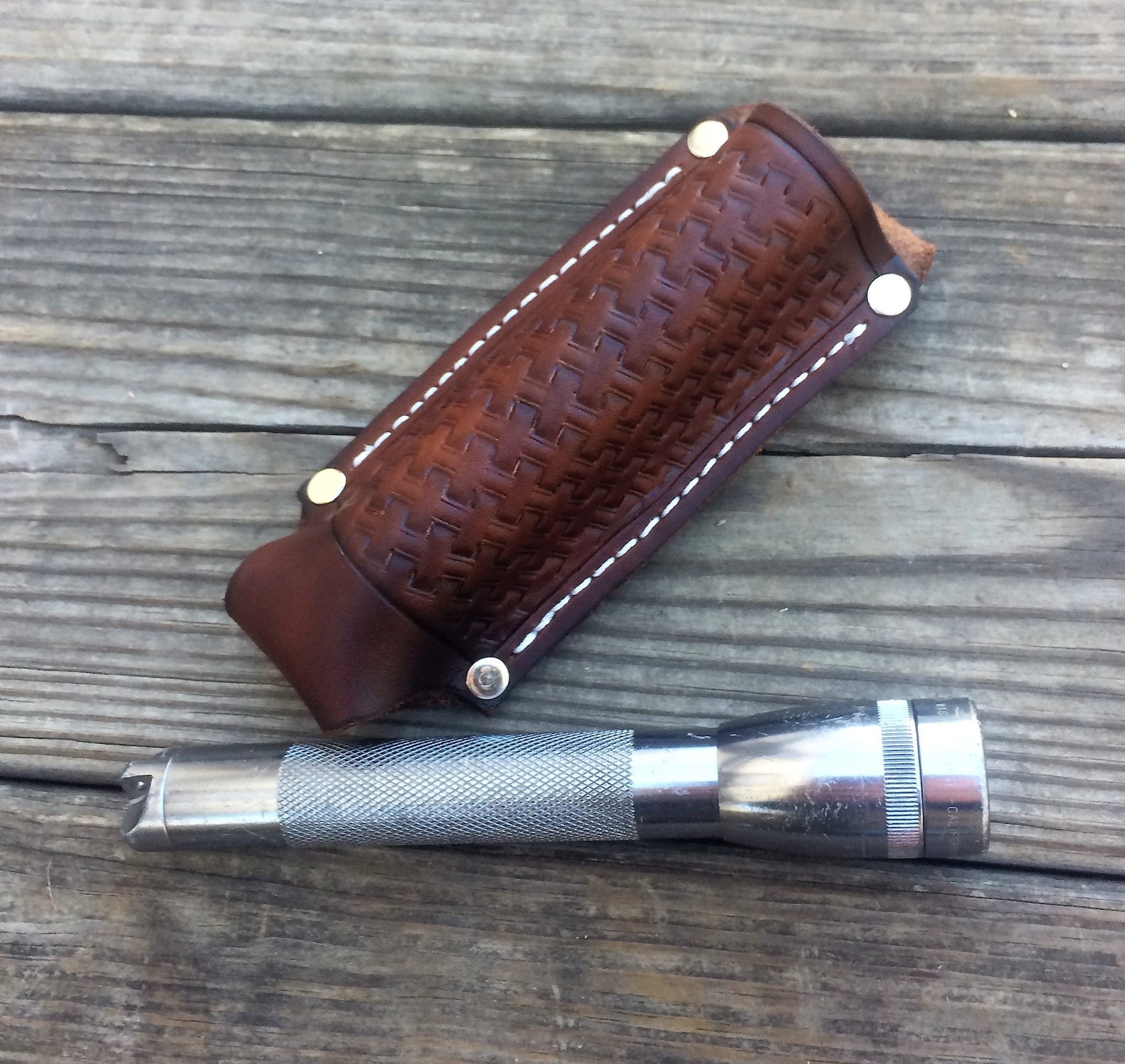 Leather Flashlight Holster for Terralux Streamlight Maglite Etsy