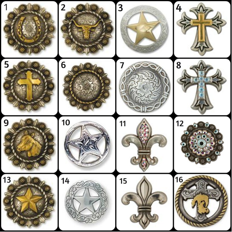 Western Conchos for Saddles Leather Wood and Many Other Etsy