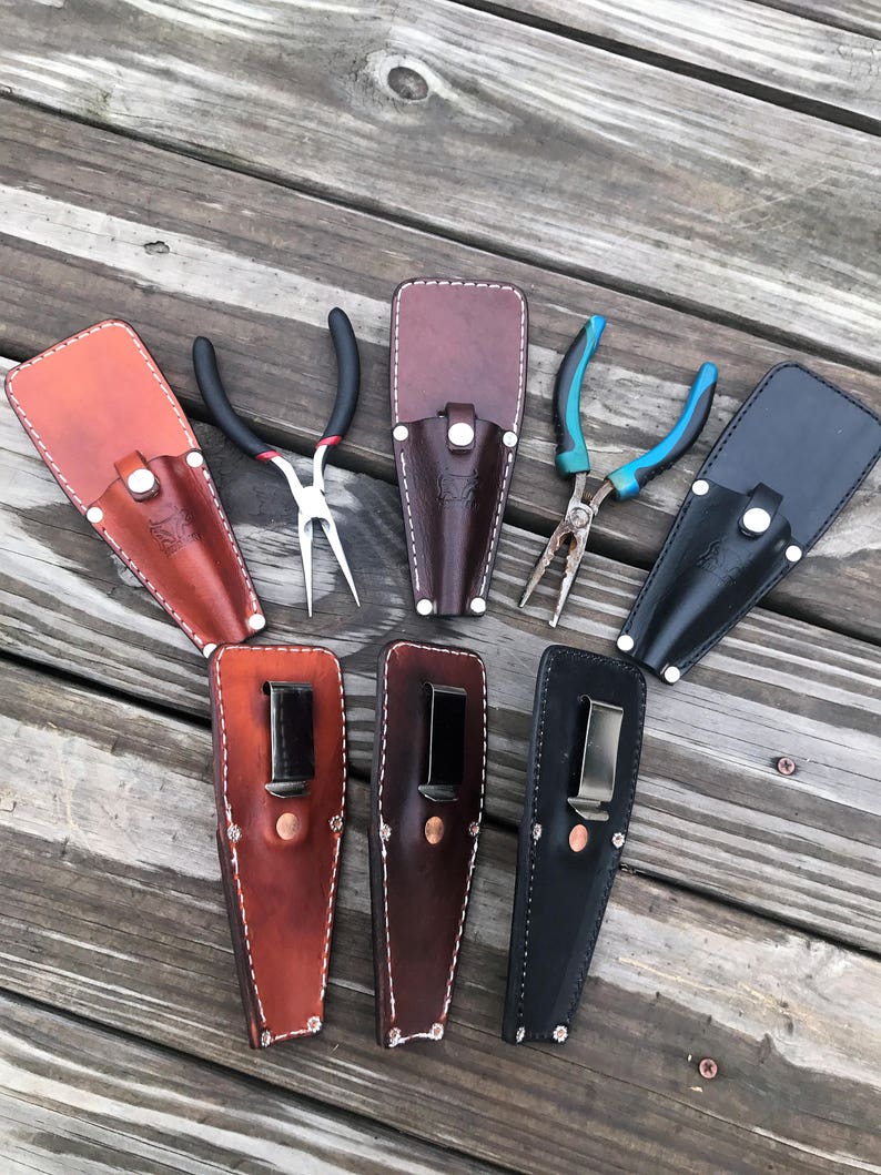 Leather Fishing Plier Holster Custom Handmade Etsy