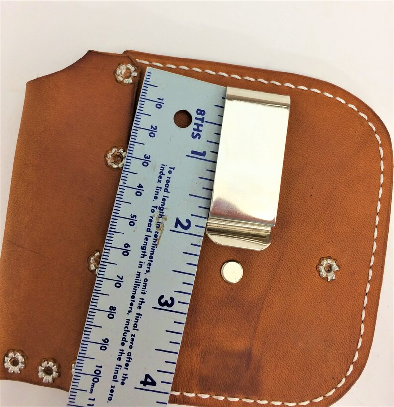 Leather Tape Measure Holder with Belt Clip and Pencil Pocket Etsy