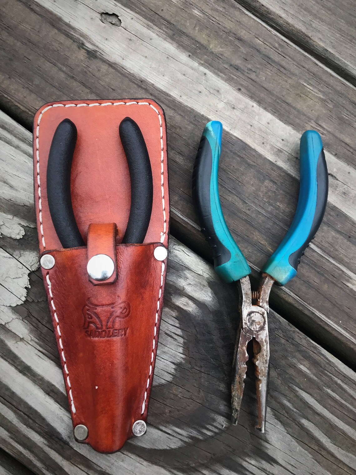 Leather Fishing Plier Holster Custom Handmade Etsy