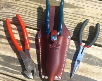 Leather Plier Holsters - 2 Sizes - Belt Loop Style