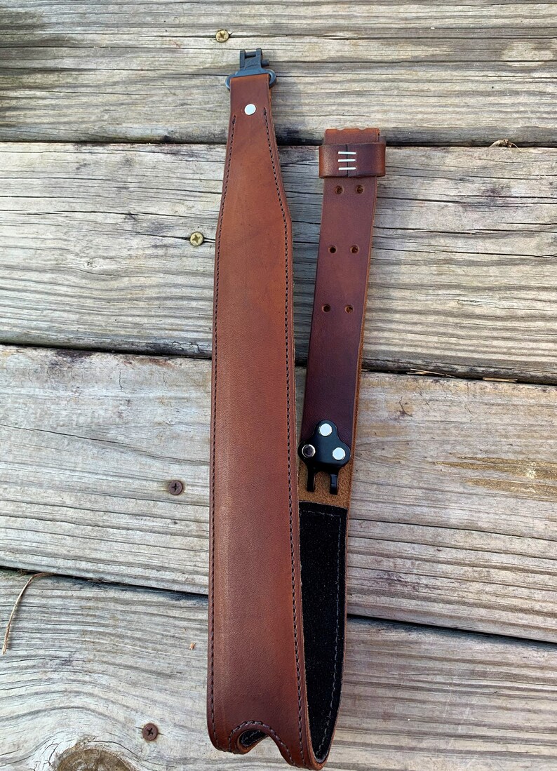 Custom Leather Padded Rifle Sling with Thumb Hole Quick Etsy