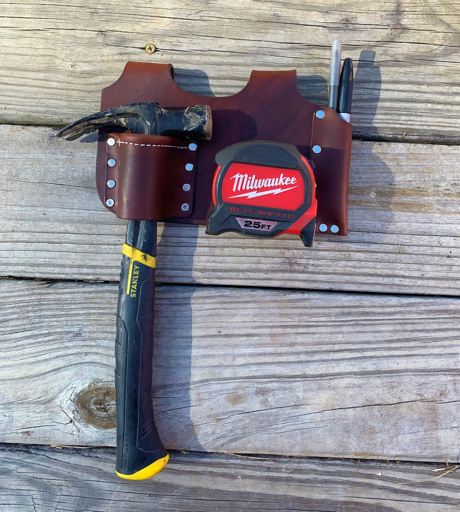 Hammer Holder Tape Measure Holder with Pencil Pouch Heavy Duty Etsy
