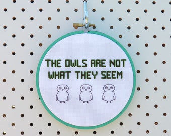 Twin Peaks Quote Cross Stitch Pattern