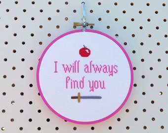 Once Upon a Time Quote Cross Stitch Pattern