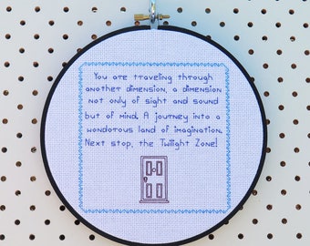 Twilight Zone Quote Cross Stitch Pattern