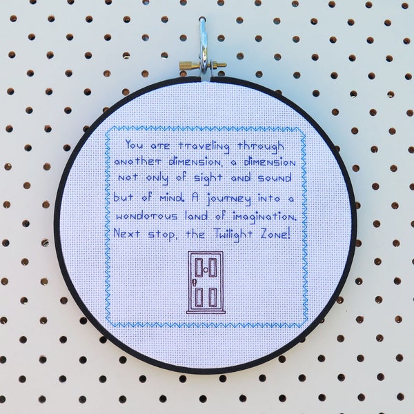 Twilight Zone Quote Cross Stitch Pattern