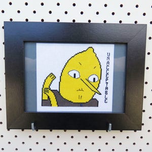 Adventure Time Lemongrab Cross Stitch Pattern