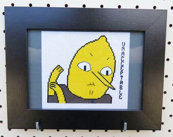 Adventure Time Lemongrab Cross Stitch Pattern