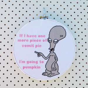 American Dad Roger the Alien Cross Stitch Pattern