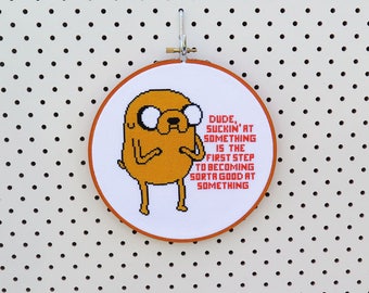 Adventure Time Jake Cross Stitch Pattern