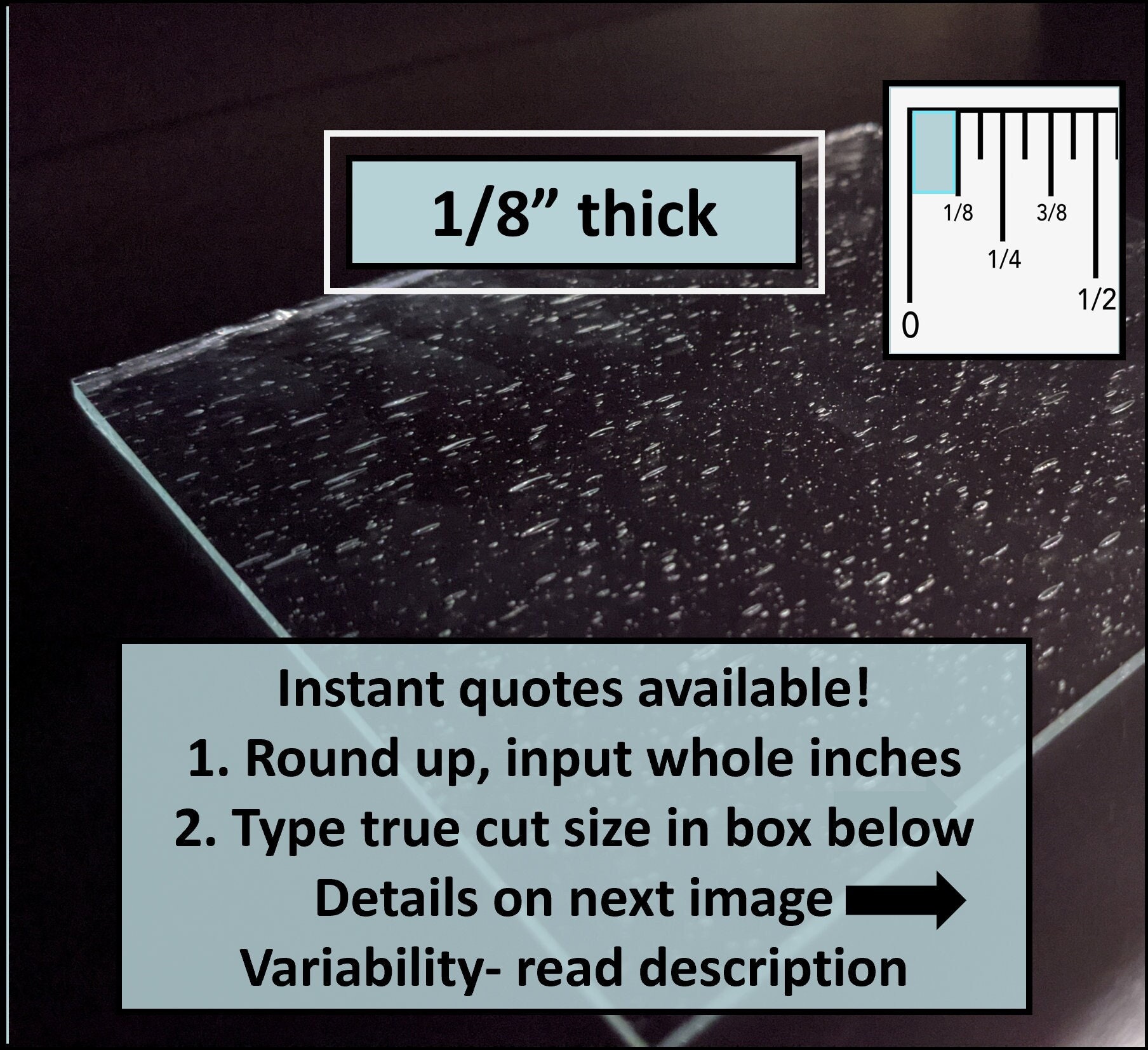 Instant Quotes Available 1/8 Thick, Custom Cut, Custom Size Seedy/seeded  Glass 