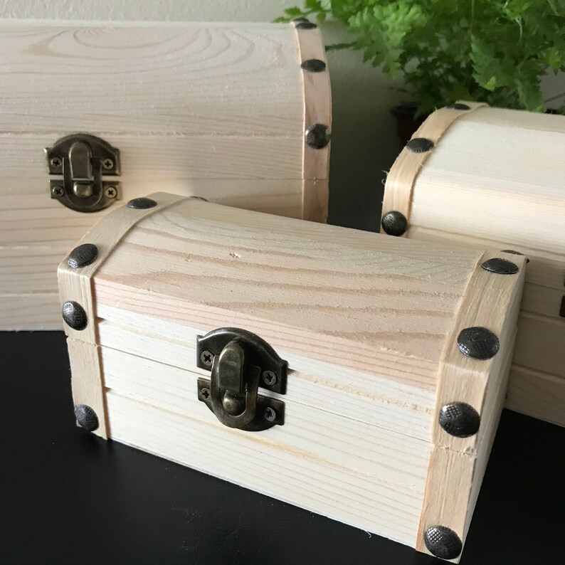 Unfinished Nesting Treasure Cheststyle Wooden Box Set 3 Etsy
