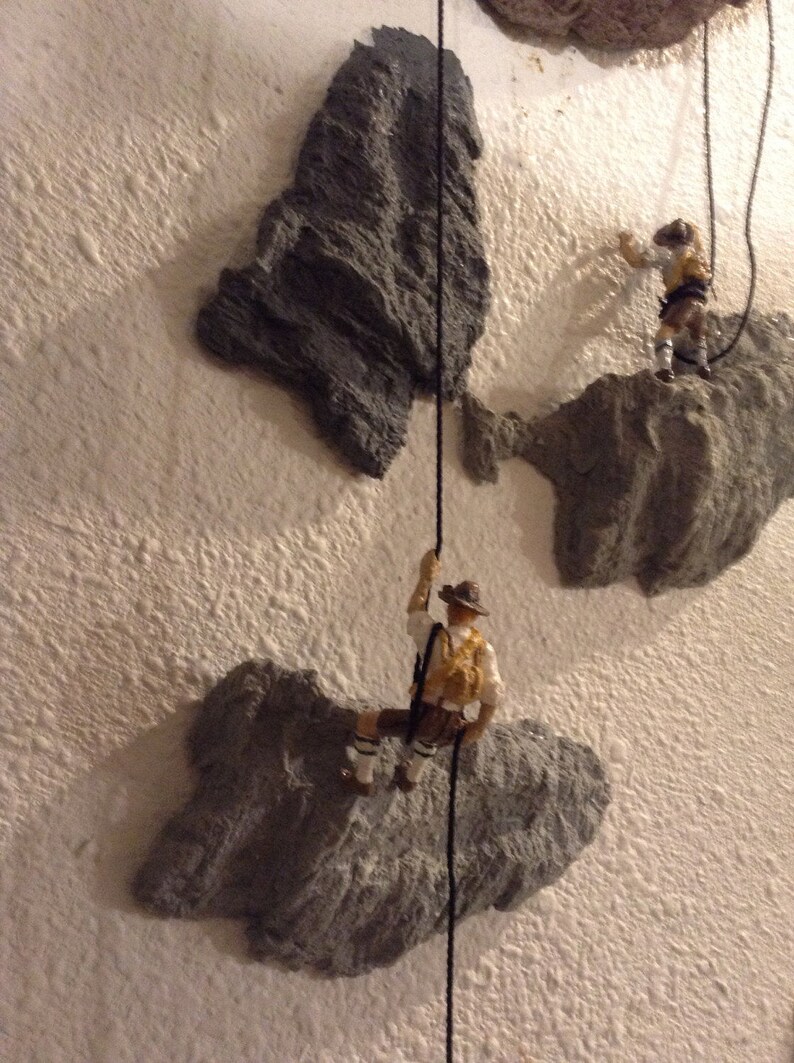 Mountain climber wall art Mountain climber figurines Etsy