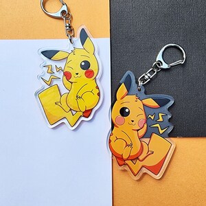 PKMN Inspired Electric Mouse 2.5in Acrylic Charm