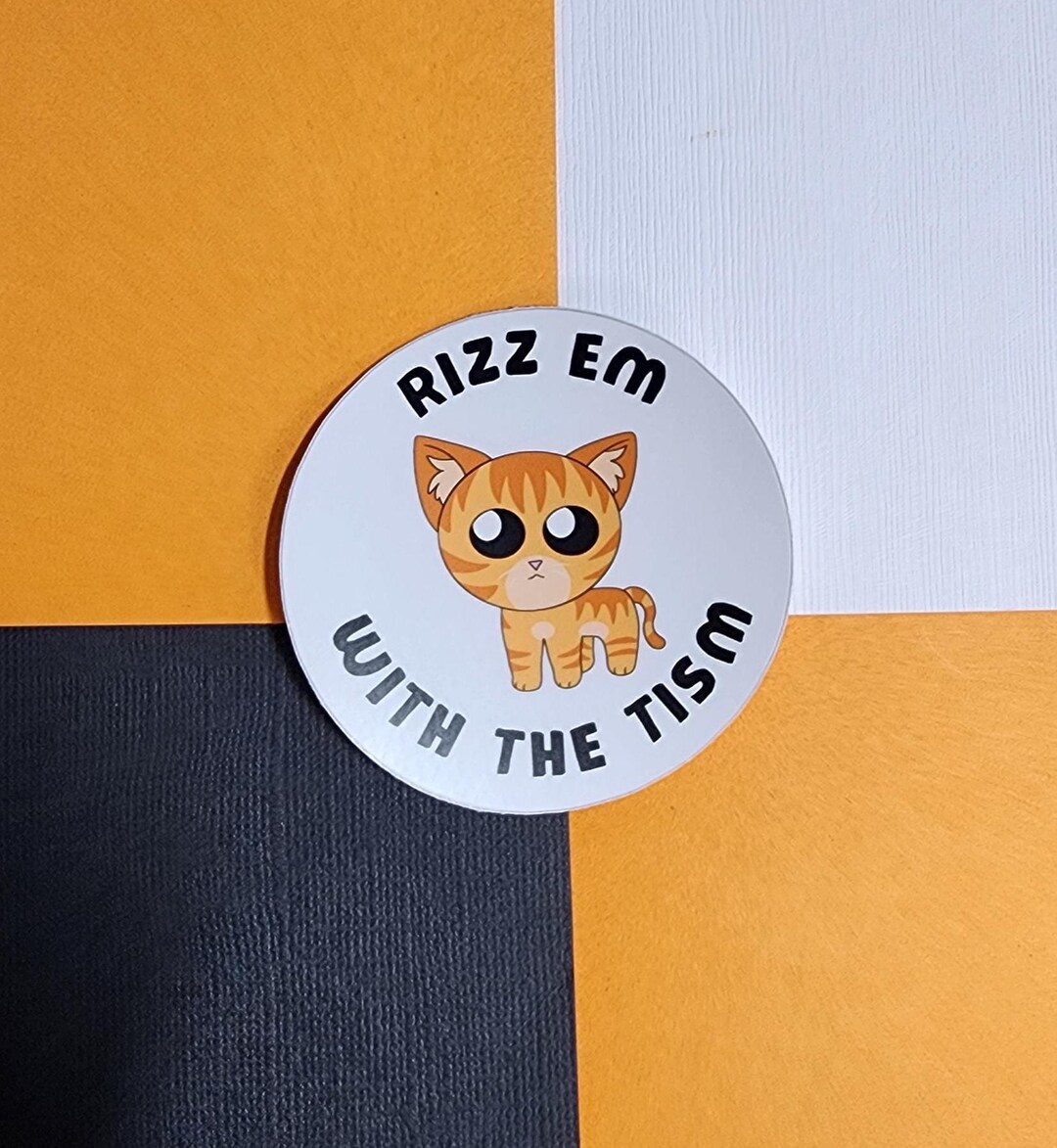Rizz Em With Tism 3in Sticker - Etsy