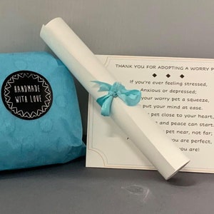 Small Adorable super soft Worry/Anxiety Pet suitable for Autism,Stress Relief and sensory image 2